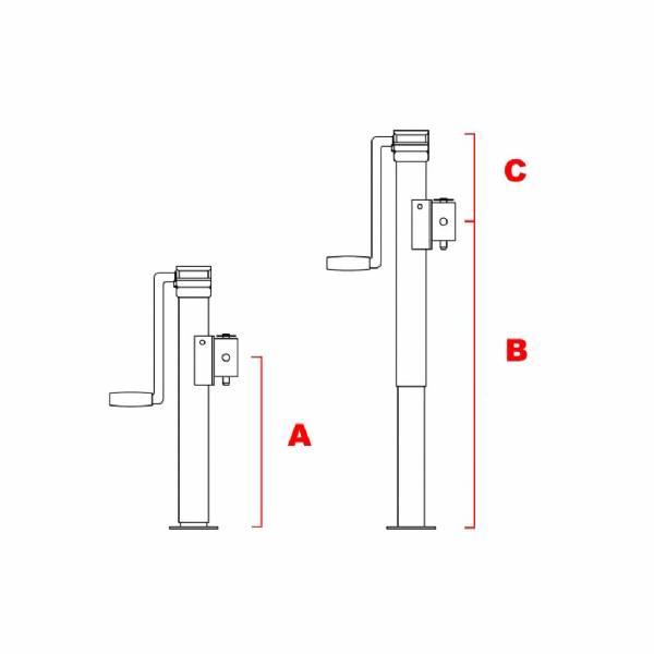 TJP-2001S-B 3000 lb Weld-on Sidewind Pipe Mount Swivel Jack #8