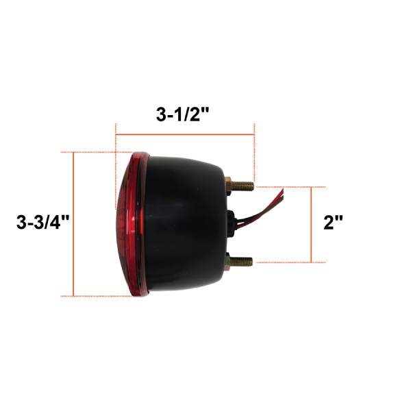 TL4401 3-3/4" Right Hand Round Incandescent Trailer Tail Light #2