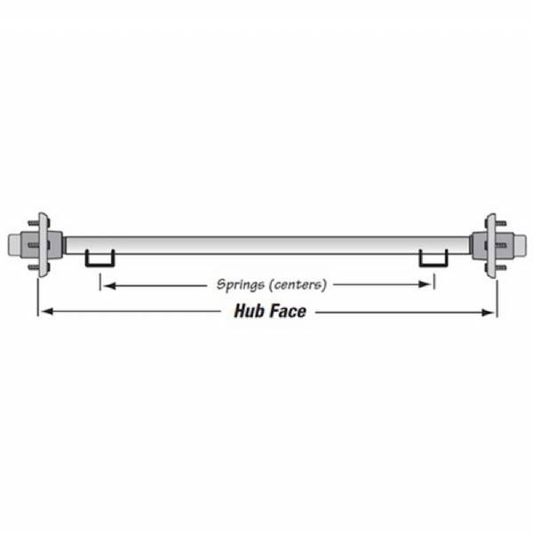 TS2000 2000LB Straight Trailer Axle Beam with EZ Lube Spindles #2