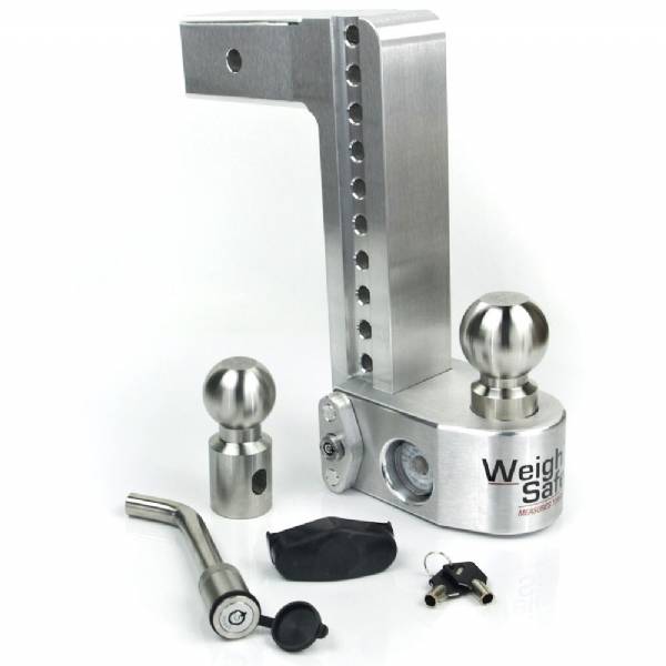 WS10-2.5-KA 2-1/2" Shank - 10" Drop/11" Rise Weigh Safe Adjustable Hitch w/Tongue Scale