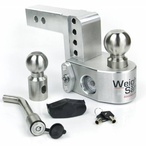 WS4-2-KA 2" Shank - 4" Drop/5" Rise Weigh Safe Adjustable Hitch w/Tongue Scale