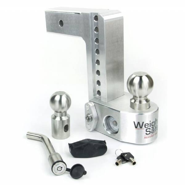 WS8-2.5-KA 2-1/2" Shank - 8" Drop/9" Rise Weigh Safe Adjustable Hitch w/Tongue Scale