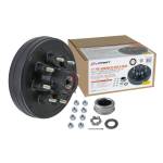 2024013260 7000lb 8 on 6-1/2" Bolt Pattern 12" Pre-Greased Brake Drum Kit with 1/2" Lug Studs