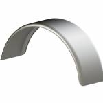 351842 10"W x 34"L x 18"H X .090 Thick Round Single Axle Smooth Fender