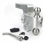 LTB6-2-KA 2" Shank - 6" Drop/7" Rise Stainless combo ball 180° Adjustable Hitch w/Locks