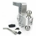 LTB8-2-KA 2" Shank - 8" Drop/9" Rise Stainless combo ball 180° Adjustable Hitch w/Locks