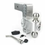 LTB8-3-KA 3" Shank - 8" Drop/9" Rise Stainless combo ball 180° Adjustable Hitch