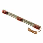 MC97RB Red Identification Light Bar with Stainless Steel Base