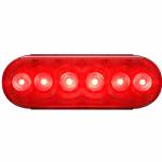 STL12RB 6" Oval Grommet Mount Single Row Red LED Tail Light