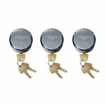 THP3XL 3 Pack Keyed Alike Hockey Puck Style Lock